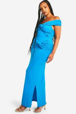 Jupe Maxi Grande Taille à Détail Twist Slinky