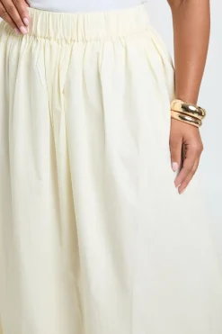 Jupe Maxi Grande Taille En Coton Froncée