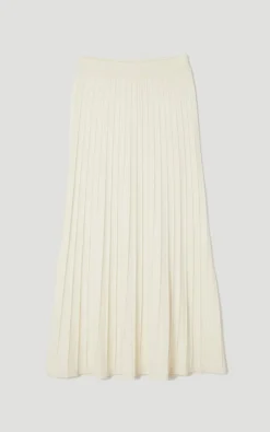 Jupe maxi intégrale en tricot texturé à taille haute