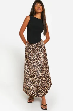 Jupe Maxi Leopard Puff Ball