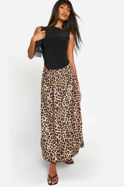 Jupe Maxi Leopard Puff Ball