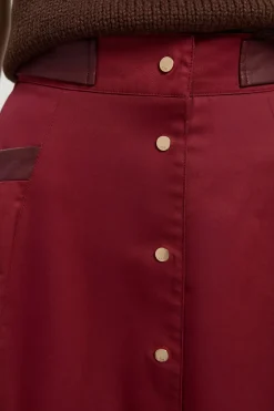 Jupe Maxi Longue en Coton avec Détails en synthétique