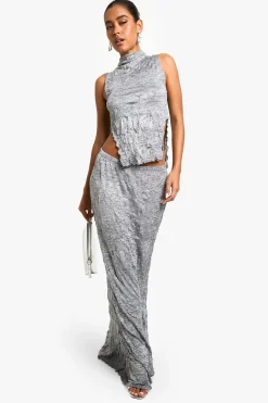 Jupe Maxi Marl froissée