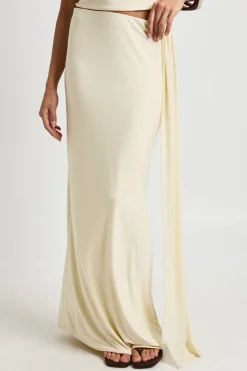 boohoo Jupe Maxi Moulante Avec Drapé en Résille<Femme Jupes|Jupes