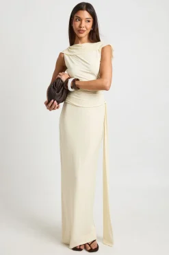 boohoo Jupe Maxi Moulante Avec Drapé en Résille<Femme Jupes|Jupes