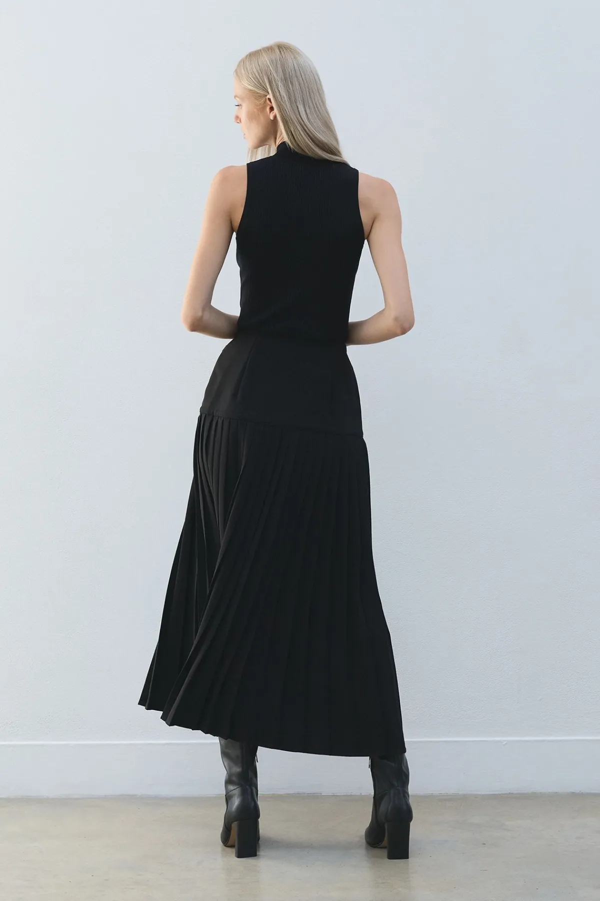 KarenMillen Jupe Maxi Plissée en Crêpe Ajustée avec Détails de Boucles<Femme Jupes|Jupes