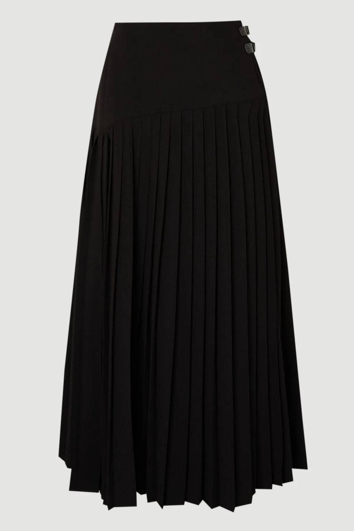 KarenMillen Jupe Maxi Plissée en Crêpe Ajustée avec Détails de Boucles<Femme Jupes|Jupes