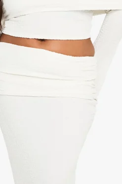 JUPE MAXI PLUS À EFFET FROISSÉ ET REPLIÉ