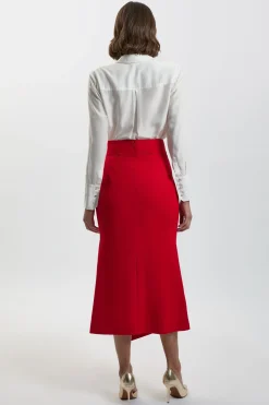 Jupe Maxi Portefeuille Ajustée Avec Détail Amovible Petite