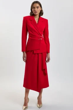 Jupe Maxi Portefeuille Ajustée Avec Détail Amovible Petite