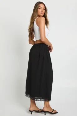 boohoo Jupe maxi à taille enveloppante et froncée<Femme Jupes|Jupes