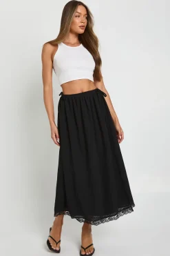boohoo Jupe maxi à taille enveloppante et froncée<Femme Jupes|Jupes