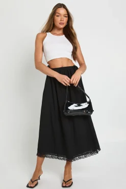 boohoo Jupe maxi à taille enveloppante et froncée<Femme Jupes|Jupes
