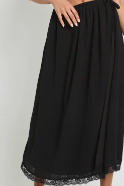boohoo Jupe maxi à taille enveloppante et froncée<Femme Jupes|Jupes