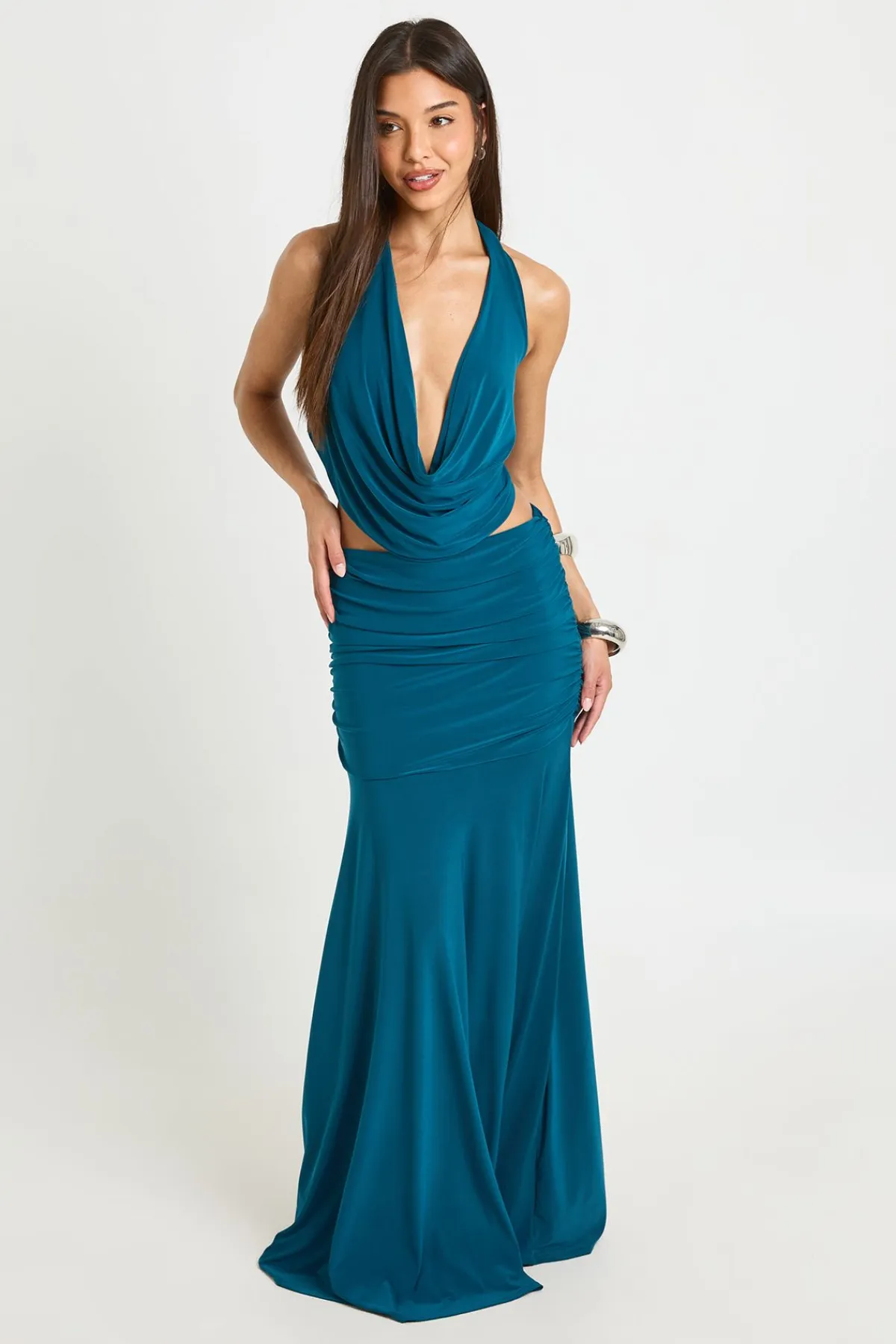 boohoo Jupe Maxi À Taille Repliée<Femme Jupes|Jupes