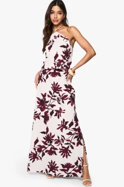 Jupe Maxi Tissée à Biais Imprimé Floral Basique
