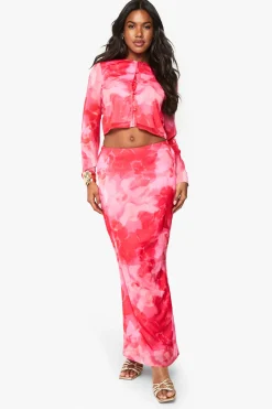 boohoo Jupe Maxi Tissée à Imprimé Floral<Femme Jupes|Jupes