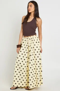 boohoo Jupe Maxi Volumineuse En Popeline À Pois Pour Grandes Tailles<Femme Jupes|Jupes