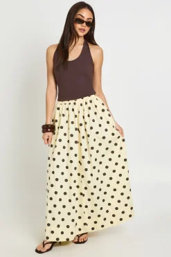 boohoo Jupe Maxi Volumineuse En Popeline À Pois Pour Grandes Tailles<Femme Jupes|Jupes