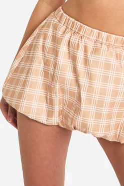 boohoo Jupe micro-mini Boxer Check Puff Ball<Femme Jupes|Jupes
