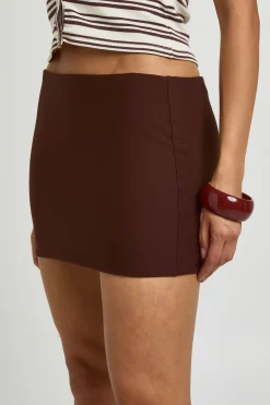 Jupe Micro Mini Double Épaisseur En Slinky Mat