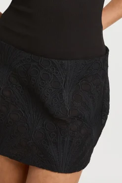 Jupe Micro Mini En Dentelle Transparente