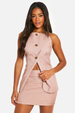 boohoo Jupe micro-mini premium à fines rayures<Femme Tailleurs|Jupes
