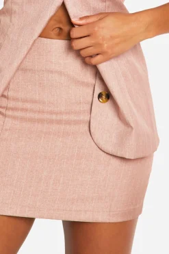 boohoo Jupe micro-mini premium à fines rayures<Femme Tailleurs|Jupes