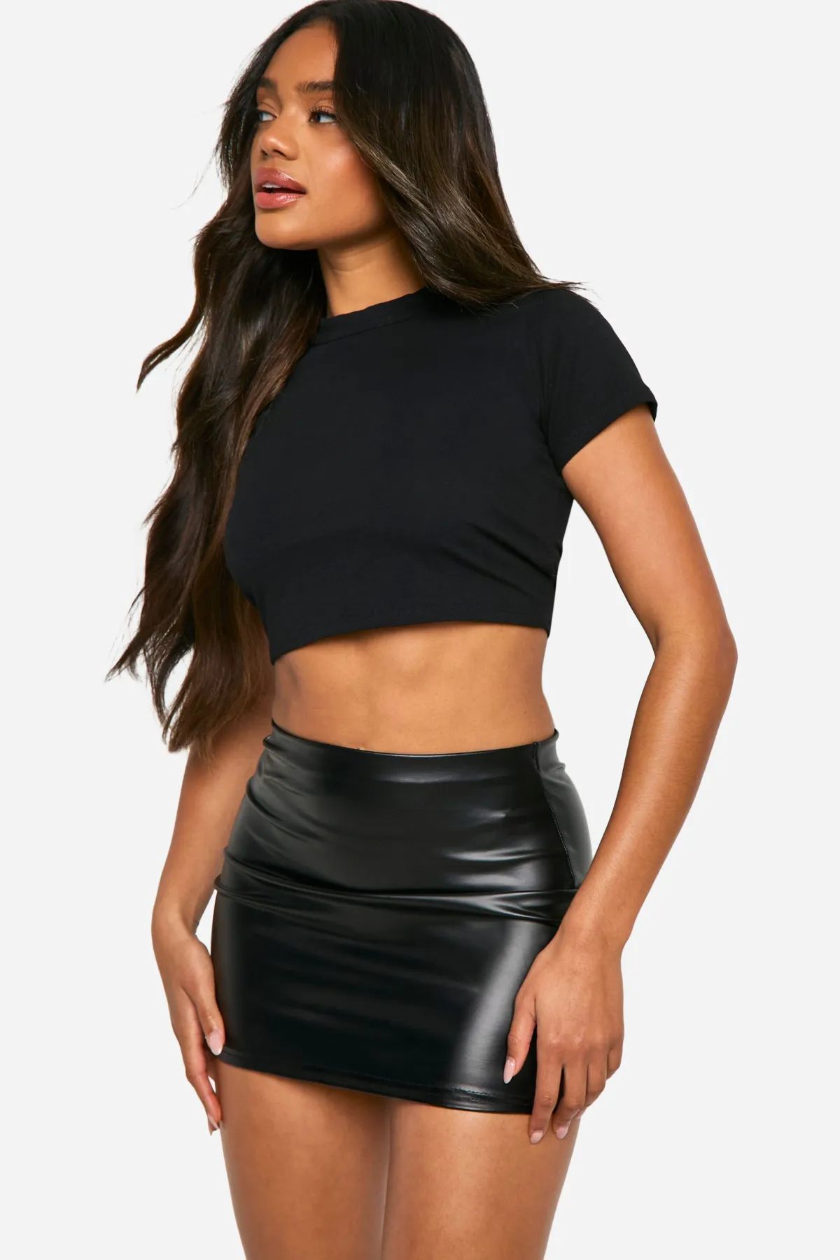 boohoo Jupe micro mini synthétique<Femme Jupes|Jupes