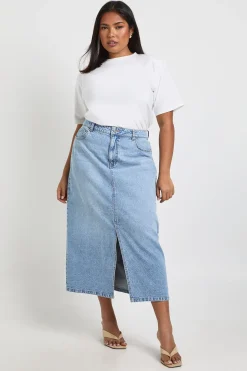 Jupe Midaxi en denim Plus