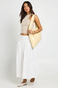 boohoo Jupe Midaxi En Popeline Avec Ceinture À Nouer<Femme Jupes|Jupes