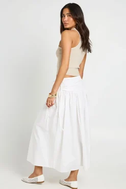 boohoo Jupe Midaxi En Popeline Avec Ceinture À Nouer<Femme Jupes|Jupes