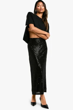 Jupe Midaxi en tricot à sequins