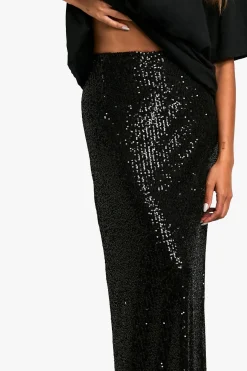 Jupe Midaxi en tricot à sequins