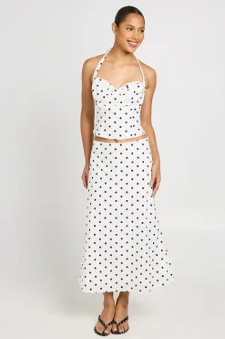 boohoo Jupe Midaxi À Pois<Femme Jupes|Jupes
