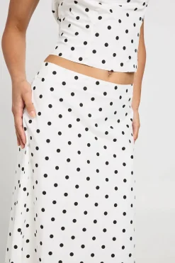 boohoo Jupe Midaxi À Pois<Femme Jupes|Jupes