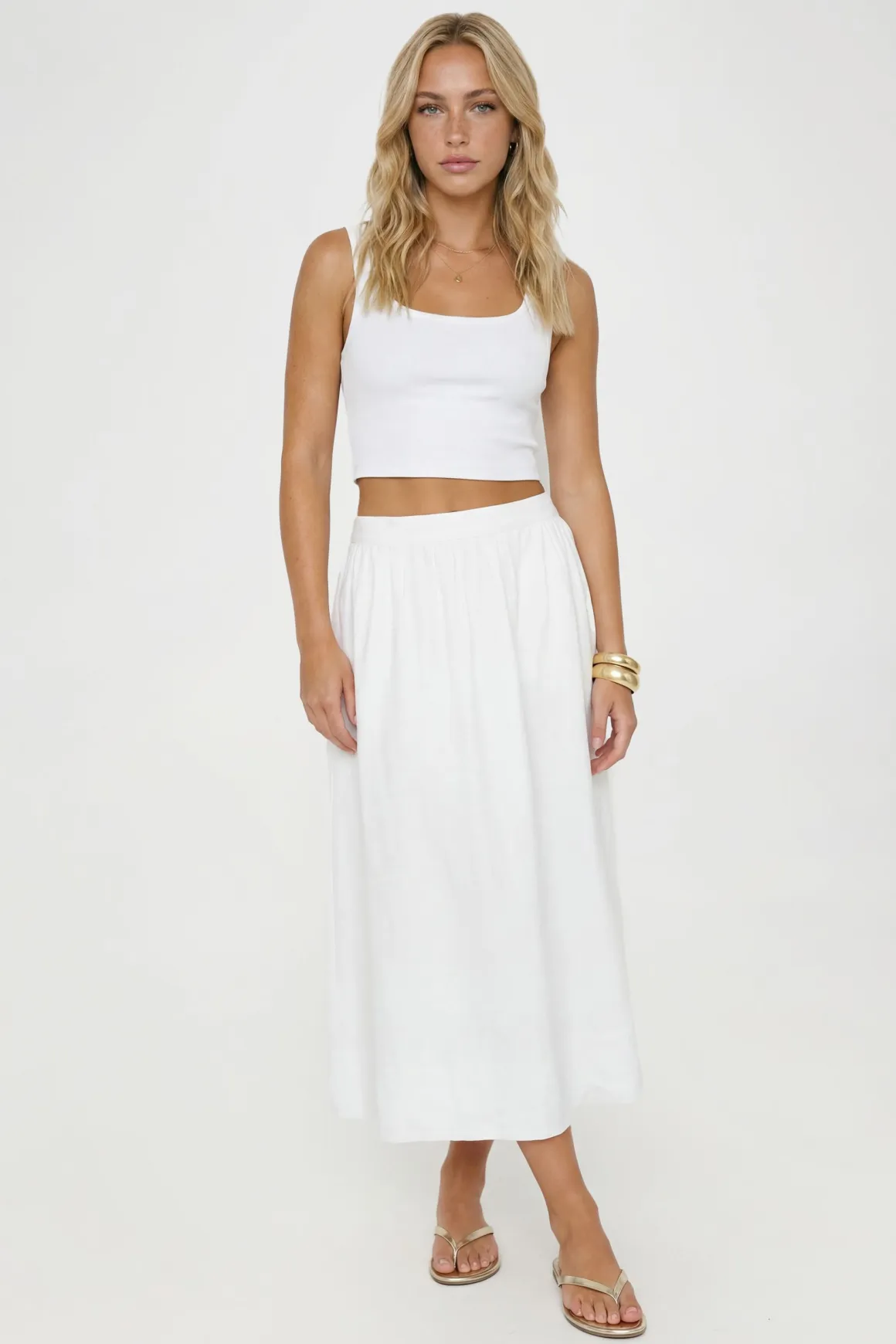 Jupe Midaxi Volumineuse Aspect Lin