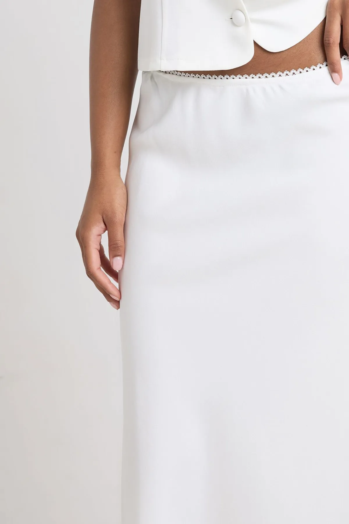 boohoo Jupe Midi Ajustée Avec Détail De Finition<Femme Tailleurs|Jupes