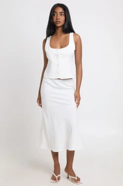 boohoo Jupe Midi Ajustée Avec Détail De Finition<Femme Tailleurs|Jupes
