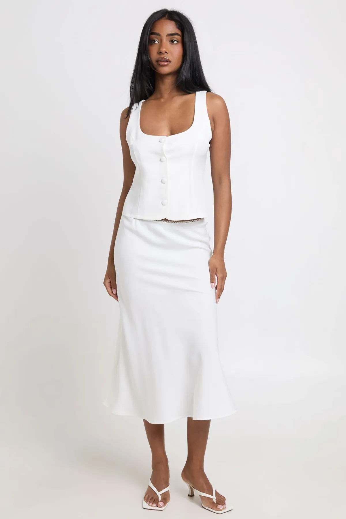 boohoo Jupe Midi Ajustée Avec Détail De Finition<Femme Tailleurs|Jupes