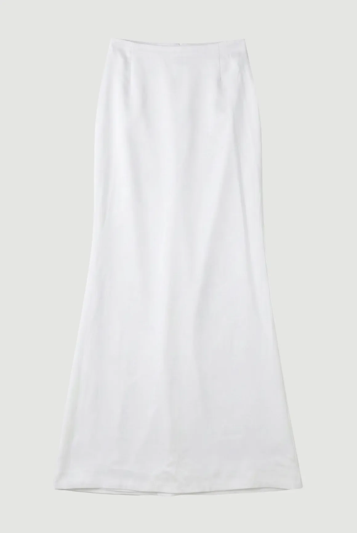 Jupe Midi Ajustée En Viscose Satinée À Ourlet Asymétrique
