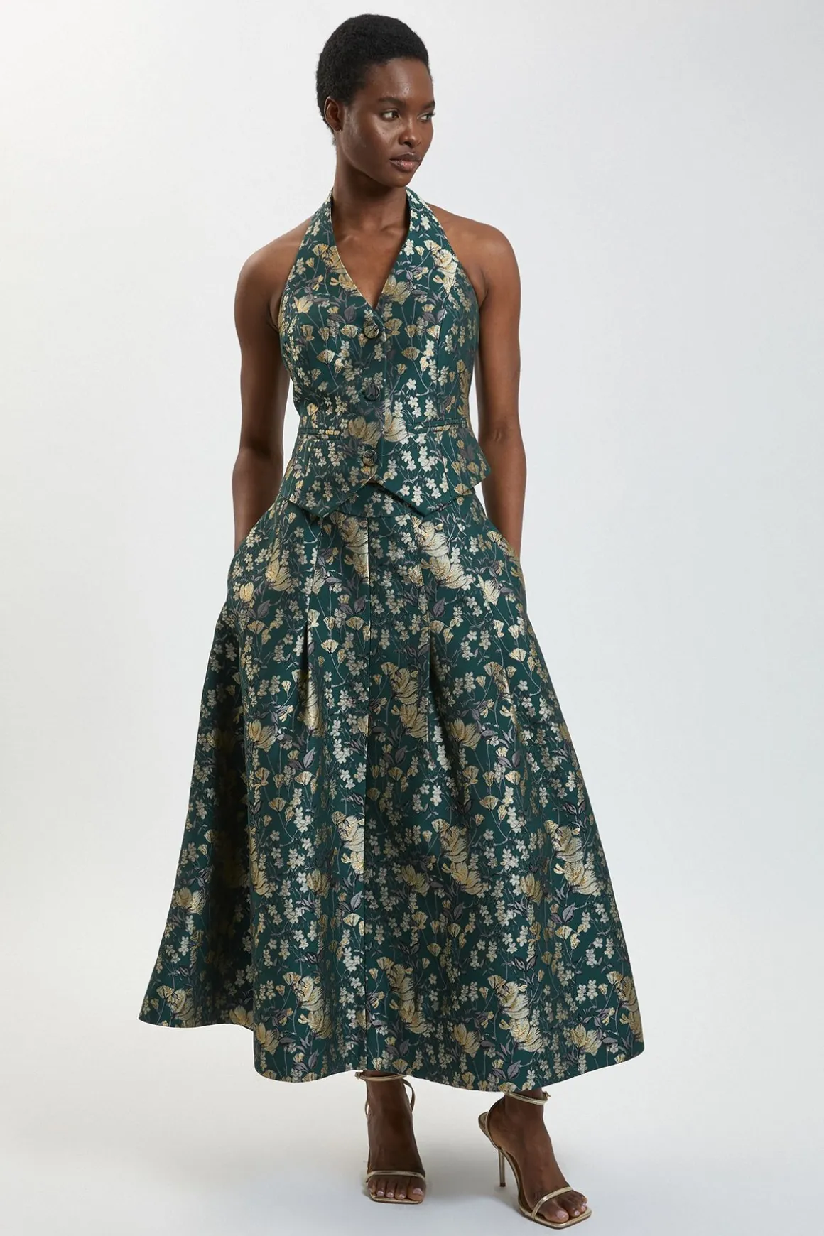 Jupe Midi Ample En Jacquard