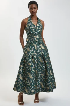 Jupe Midi Ample En Jacquard