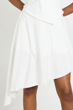 Jupe Midi Asymétrique À Détail Pincé À La Taille