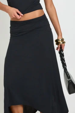 boohoo Jupe Midi Asymétrique En Cupro À Ourlet Mouchoir<Femme Jupes|Jupes