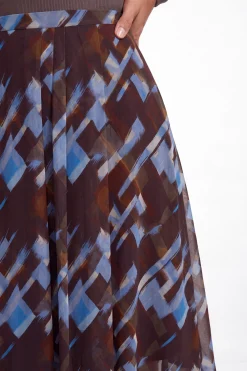 Wallis Jupe Midi Asymétrique En Mousseline À Carreaux<Femme Jupes|Jupes