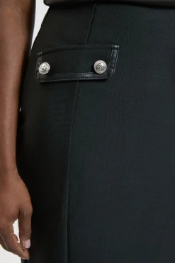 KarenMillen Jupe Midi Bandage Militaire À Détails SYNTHÉTIQUE<Femme Jupes|Jupes