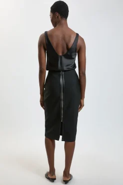 KarenMillen Jupe Midi Bandage Militaire À Détails SYNTHÉTIQUE<Femme Jupes|Jupes