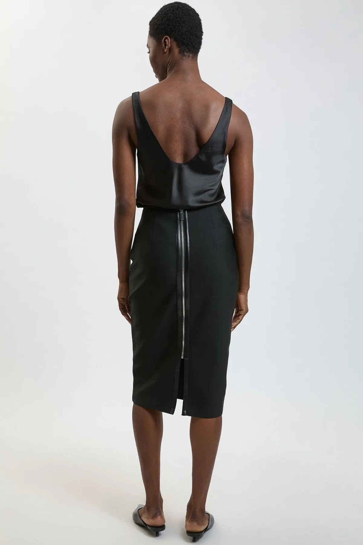 KarenMillen Jupe Midi Bandage Militaire À Détails SYNTHÉTIQUE<Femme Jupes|Jupes
