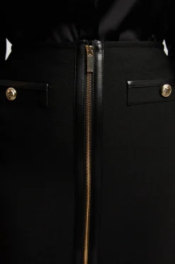 KarenMillen Jupe Midi Bandage Militaire à Finitions SYNTHÉTIQUE<Femme Jupes|Jupes